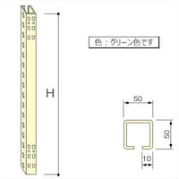 扶桑金属工業 MG2400B 中量棚支柱MG300kg H2400