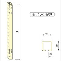 扶桑金属工業 MM2100B 中量棚支柱MM500kg H2100