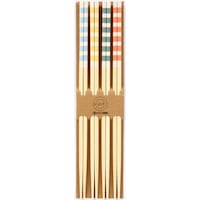 不二貿易 菜箸4本セット ボーダー 10個 【メーカー直送/軒先もしくは車上渡し】