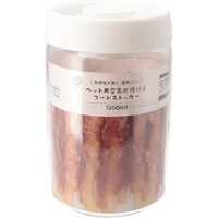不二貿易 ペット用 空気が抜けるストッカー1200ml 6個 【メーカー直送/軒先もしくは車上渡し】