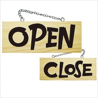 P・O・Pプロダクツ 木製サイン 小横イタリアンOPEN/CLOS