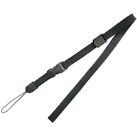 ZART 平紐ネックストラップ ワンタッチ取り外し式 ブラック HW049 ※2本以上から注文可能(販売価格は1本単位の価格)
