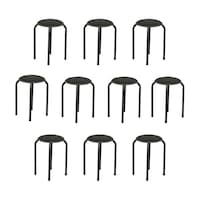 エイ・アイ・エス スタッキングスツール10脚セット ブラック AHSN09x10pcs BK