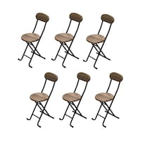 エイ・アイ・エス 木製折畳チェア(背あり)×6脚セット YSWO12x6pcs BR