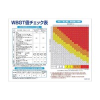 グリーンクロス マンガ標識 GMWM26 WBGT値チェック表 6300005606