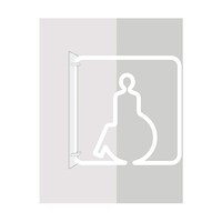 グリーンクロス ツケレルン 3Wayピクトサイン(身障者 バリアフリー01) 白 6300034862