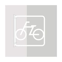 グリーンクロス ツケレルン 3Wayピクトサイン(自転車置き場 駐輪場01) 白 6300034910