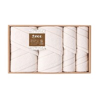 サワショウ 泉州+eco タオルセット 【バスタオル(60×120cm)・フェイスタオル(34×80cm)×各2】 K60620214