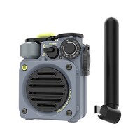 Muzen Wild Mini 第3世代 Bluetooth スピーカー ラジオ・懷中電灯・モバイルバッテリー メタルグレー MWPVXI3GY