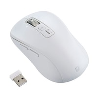 ナカバヤシ 感動ホイールマウス Bluetooth・USB無線デュアル静音ボタンBlueLEDマウス Mサイズ ホワイト MUSDKF242W
