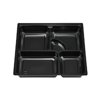 エフピコチューパ 仕出し弁当容器 紙ボックス MSD中仕切 8080 黒 1パック(50枚入) 004468578