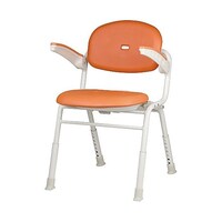 幸和製作所 ユニプラス ミドルシャワーチェア ライト レッドオレンジ BSU19DA