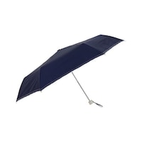 小川 折りたたみ傘 晴雨兼用 LINEDROPS グログランリボン ステッチ 50cm 手開き式 ネイビー 57429