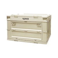 TRI 収納ボックス 幅36×奥行26×高さ28.5cm SLOWER 折りたたみコンテナ 20L Sサイズ ガンボン サンド SLW322
