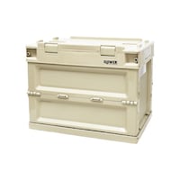 TRI 収納ボックス 幅53×奥行36×高さ33.5cm SLOWER 折りたたみコンテナ 50L Lサイズ ガンボン サンド SLW325
