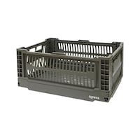 TRI 収納ボックス 幅39.8×奥行28.8×高さ17.5cm SLOWER 折りたたみ コンテナ L 17L バスク オリーブ SLW164