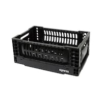 TRI 収納ボックス 幅30×奥行20×高さ12.2cm SLOWER 折りたたみ コンテナ S 5L バスク ブラック SLW156
