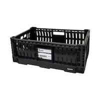 TRI 収納ボックス 幅59.3×奥行39.5×高さ22.5cm SLOWER 折りたたみ コンテナ XL 40L バスク ブラック SLW291