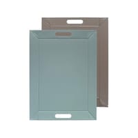 メテックス トレー 55×41cm ノンスリップ フリーフォームトレー ランチョンマット リバーシブル アクア×カフェオレ