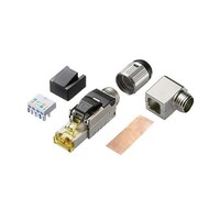 サンワサプライ LANケーブルコネクター (CAT6A対応/シールド付/L字) EA764BJ32