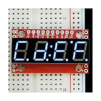SparkFun シリアル接続7セグメント4桁LED(青) SFECOM11442