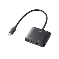 サンワサプライ USB TypeCーHDMI変換アダプタ(2ポート/4K/PD対応) ADALCMST2HDPD