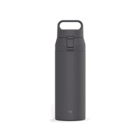 アスベル 水筒 500mL プラスエーハンドル付きステンレスワンプッシュボトル ブラック