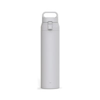アスベル 水筒 700mL プラスエー ハンドル付きステンレスワンプッシュボトル ライトグレー