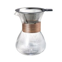 パール金属 コーヒーサーバー PYREX コーヒーサーバー400mLブラウン ステンレスフィルター付き CP8664