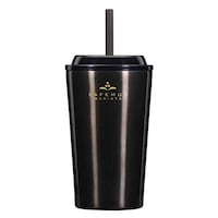 パール金属 カフェマグバリスタ ストロータンブラー 400mL ブラック HC0521