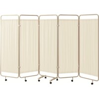弘益 クロスメディカルスクリーンギア式5連 防炎アイボリー BM625GCL(BIV)