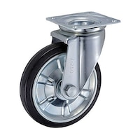 岐阜産研工業 中荷重用キャスター 旋回(自在)金具 Jタイプ ゴム 車輪径250mm SJ250