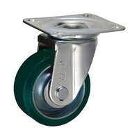 岐阜産研工業 中荷重用キャスター 旋回(自在)金具 Jタイプ ウレタンゴム 車輪径75mm SUIJ75
