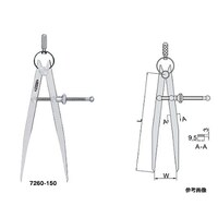 INSIZE スプリング付きディバイダ 200mm 7260200