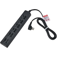 朝日電器 ランプレスSW付タップ 6P 2M黒 WLKE62(BK)