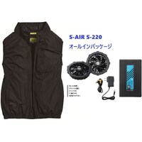 ファン付ベストCASUALオールインパッケージ ブラック 3L SA220