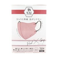 日翔 彩(SAI)立体カラーマスク 個包装 ふつうサイズ ピンク×グレー 30枚入