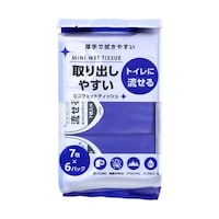 日翔 トイレに流せる ミニウェットティッシュ 7枚入×6パック ※2セット以上から注文可能(販売価格は1セット単位の価格)