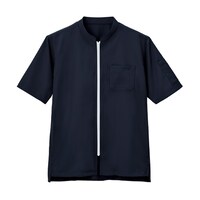 サーウ゛ォ 半袖 飲食店 ユニフォーム ショップコート ホール キッチン ネイビー SS BL1001K3