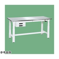 サカエ 電動昇降作業台(重量タイプ/ステンレスカブセ天板/W1800×D750×H630ー1280/引出付) DKN187BSUW