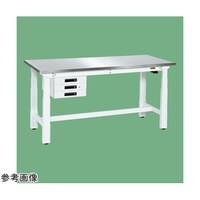 サカエ 電動昇降作業台(重量タイプ/ステンレスカブセ天板/W1800×D900×H630ー1280/引出付) DKN189CSUW