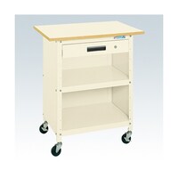 サカエ 軽量一人用作業台(ポリエステル天板/キャスター付) W750×D500×H860 HSR75863TPAI