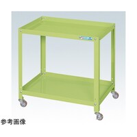 サカエ スペシャルワゴン(軽量/ナイロンウレタン車/2段タイプ/W480×D420×H600 グリーン) SR44602NUG