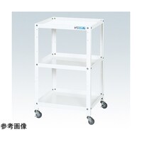 サカエ スペシャルワゴン(軽量/エラストマー車/3段タイプ/W540×D450×H810 ホワイト) SR54813EW