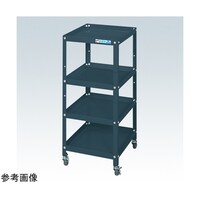 サカエ スペシャルワゴン(軽量/エラストマー車/4段タイプ/W350×D420×H810 ダークグレー) SR34814ED