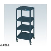 サカエ スペシャルワゴン(軽量/エラストマー車/4段タイプ/W750×D500×H810 ダークグレー) SR75814ED