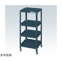 サカエ スペシャルワゴン(軽量/ナイロンウレタン車/4段タイプ/W600×D400×H810 ダークグレー) SR60814NUD