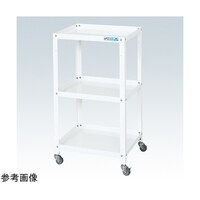 サカエ スペシャルワゴン(軽量/エラストマー車/3段タイプ/W750×D500×H880 ホワイト) SR75883EW