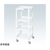 サカエ スペシャルワゴン(軽量/ナイロンウレタン車/4段タイプ/W350×D420×H880 ホワイト) SR34884NUW