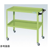 サカエ スペシャルワゴン(軽量/エラストマー車/2段タイプ/取手付/W600×D400×H740 グリーン) SR60742TEG